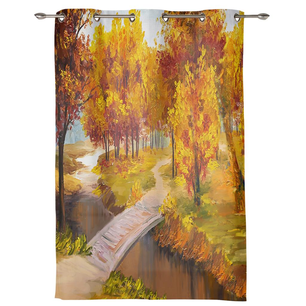 Bohemian Retro Шторы Тонкие Полиэстер Солнцезащитные Оконные Декоративные Бохо Печать Шторы Спальня Готовые Шторы