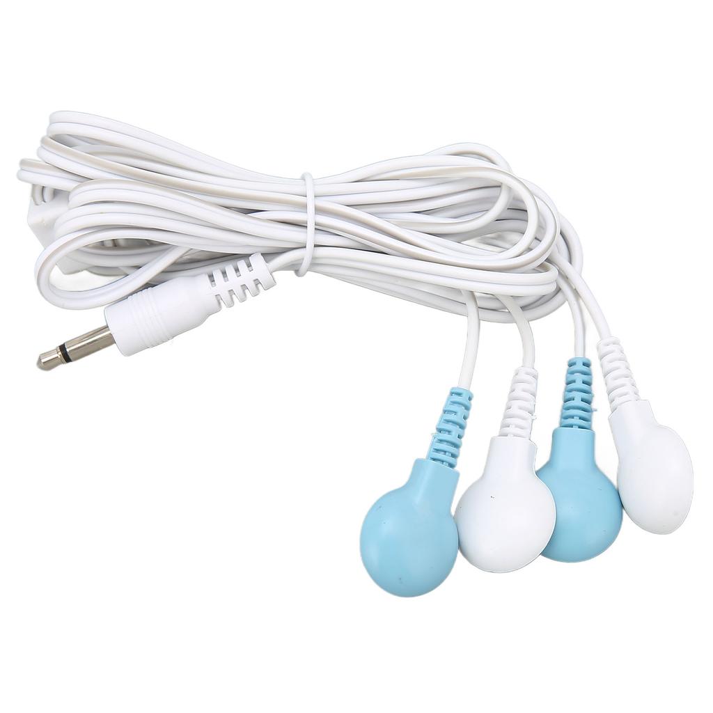4 In 1 Electrotherapy Electrode Electric Shock Wires Cable for Tens Massager