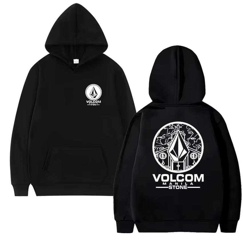 Худи в стиле экстремальных видов спорта Volcom с графическим принтом для мужчин и женщин, мода Харадзюку Y2K, пуловер, стритвир, хип-хоп, осенние, зимние, оверсайз толстовки