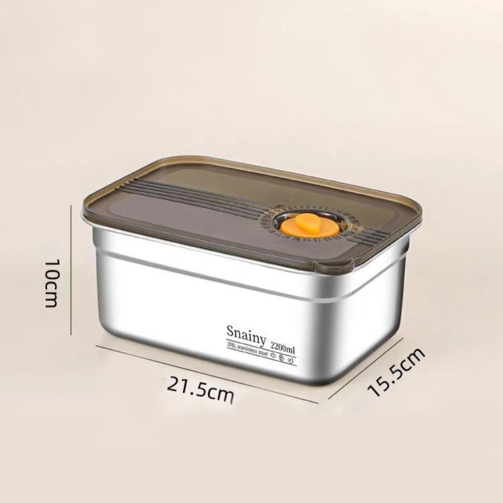 Stainless Steel Camping Lunch Box Leak-proof Refrigerator Freezer Storage Box  Kitchen Accessories