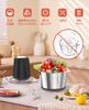 TUYRLAS Food 2L Large 500W High 304 Stainless Steel 4 Stainless Steel Function 2 Speed Ice Food Chopper for Home Baby Minced Compact Overheat PSE