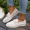 Fashion New Lefu Shoes Women's Soft Leather Retro Lazy Man Step On Thick Sole Flat Bottom Comfortable Single Shoe Tenis De Mujer Loafers