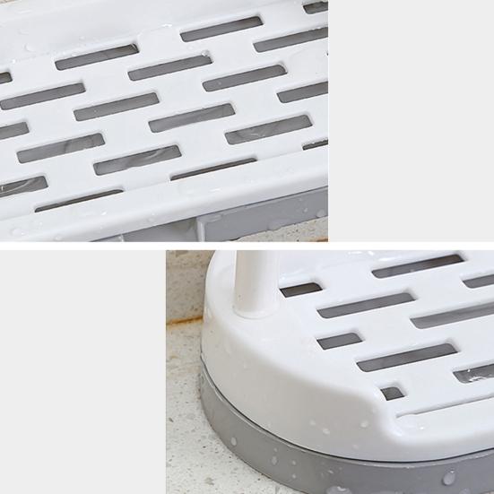 Kitchen Desktop Dish Towel Cleaning Sponge Holder Groove Organizer Storage Rack