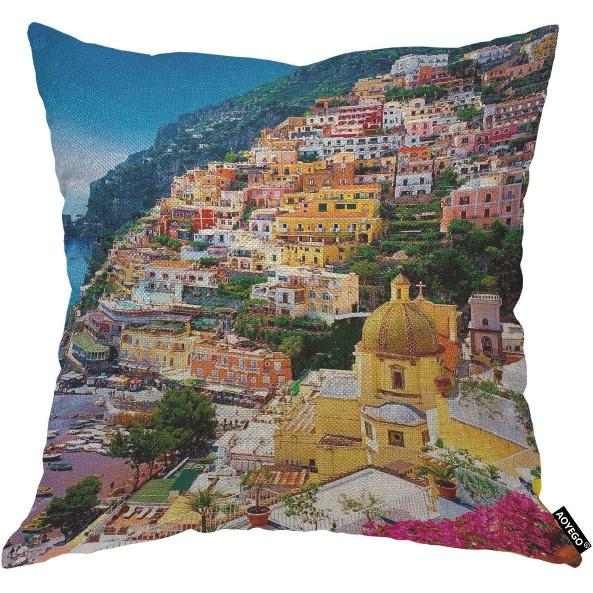 AOYEGO Persian Carpet Tribal Pattern Throw Pillow Cover Persian Embossing Ethnic Geometric Chaotic Diamond Grid Zigzag Pillow Case 18x18 Inch