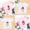 New Kids Girls Boys Summer Donuts Birthday T-shirts Short Sleeved T Shirt Size 1 2 3 4 5 6 7 8 9 Year Children Party Clothes