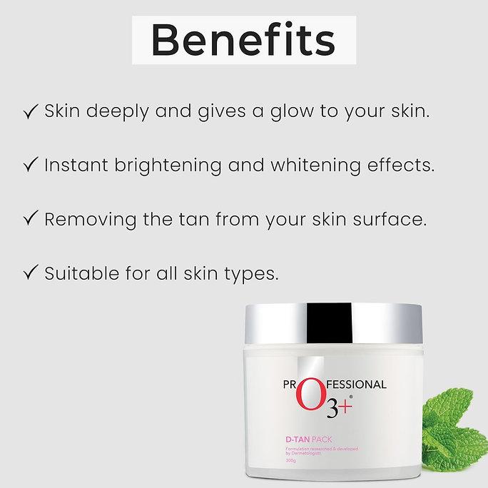 O3+ D-TAN Professional Face Pack,300gm Each (Pack of 2)