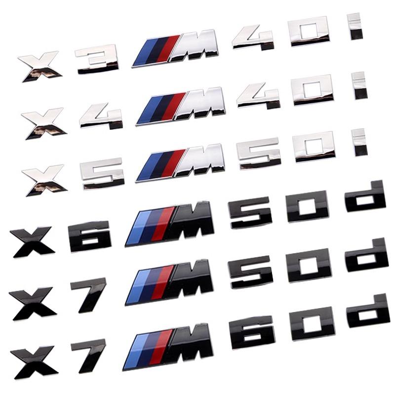 3D ABS M-Standard Sports Competition Emblem Rear Trunk Logo Sticker For BMW M1 X2 X3M X4M X5M X6M X7M Auto Modification Badge CJ7