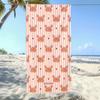 A Microfibre Beach Towel Featuring an Adorable Cartoon Crab Design, Perfect for Summer Enjoyment. It'S Fashionable, Absorbent