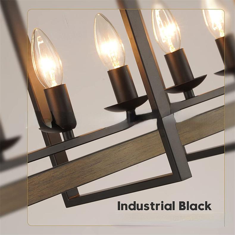 Ретро-сельский промышленный стиль с имитацией дерева, железа, художественного освещения ресторана, кухонные подвесные светильники