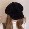 Flat Top Newsboy Hat Warm Artist Hat Versatile Painter Hat  Daily