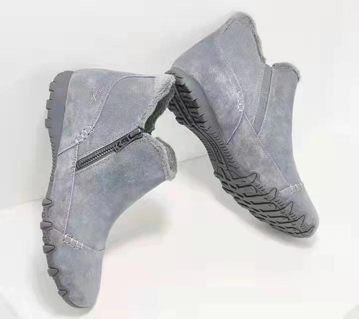 Модная женская обувь 2024 года, фирменные женские ботинки с боковой молнией, модные современные ботинки с леопардовым принтом, женские новые короткие ботильоны больших размеров из плюша