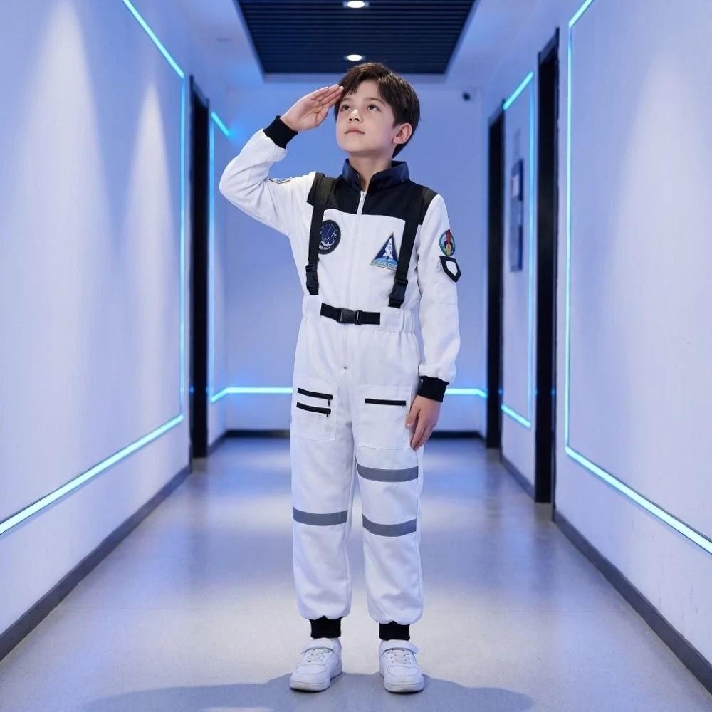Cartoon Style Spaceman Costume Jumpsuit Space Suit Space Theme Child Astronaut Costume Dress Up