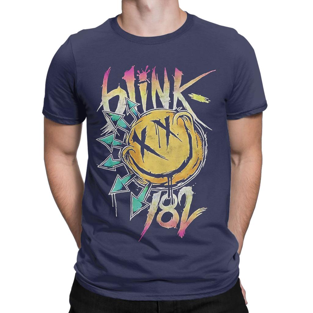 BLNK182 yellow Novelty 100 Cotton TShirt Blink 182 Tees Tops For Unisex