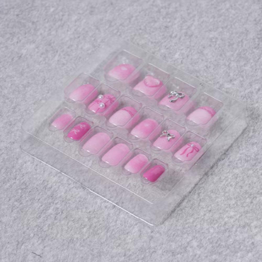 Квадратные типсы для ногтей - 25SS TITApress Розовые