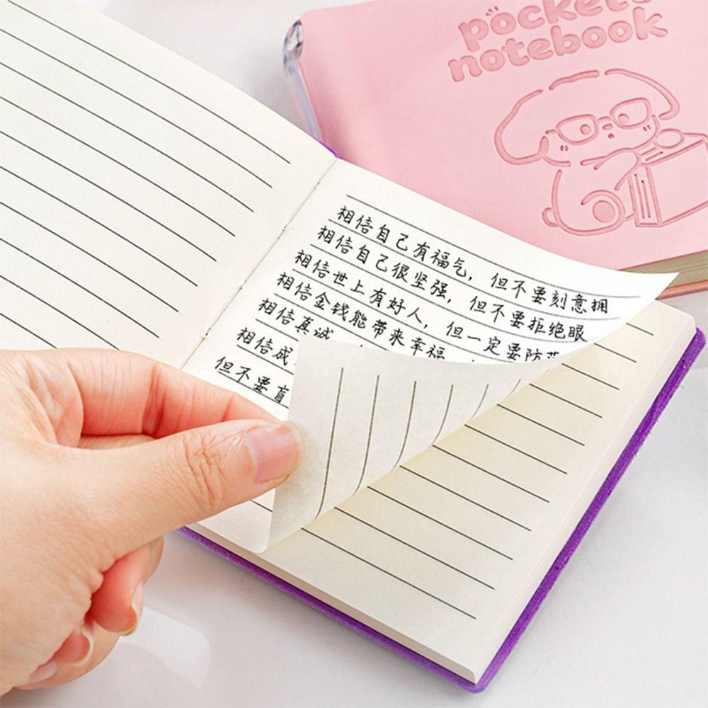 Durable Portable Pocket Book Thickens Horizontal Line Mini Notepad Puppy Scratch Pad Students