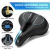 Shock Absorbing Wide Bike Seat Bicycle Saddle with Tool Waterproof Breathable Hollow Bicycle Seat Cushion Mountain Bike