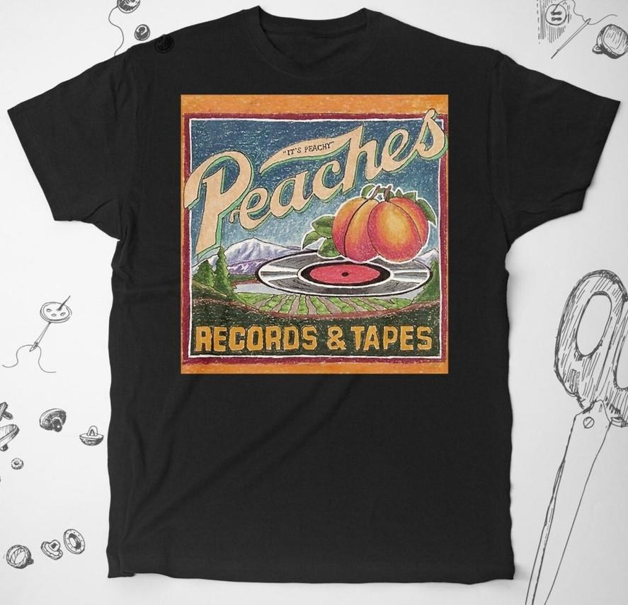 26 Peaches shirt Music Shirt Vintage Retro Art 80s Tapes and Records Unisex T Unisex T-Shirt