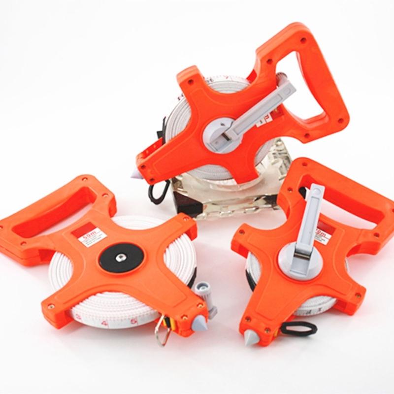 Метр Открытая катушка Стекловолоконная рулетка Ярд Измерительная лента для спортивной площадки, улицы, инженерная измерительная катушка