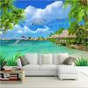 3d Coconut Tree Mural Natural Landscape Wallpaper Living Room Bedroom Home Decoration Wallpaper