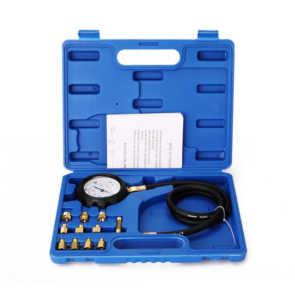 VT01052 12pcs Engine Oil Pressure Tester Diagnostic Testing Tool Cylinder Gauge Compression Gauge