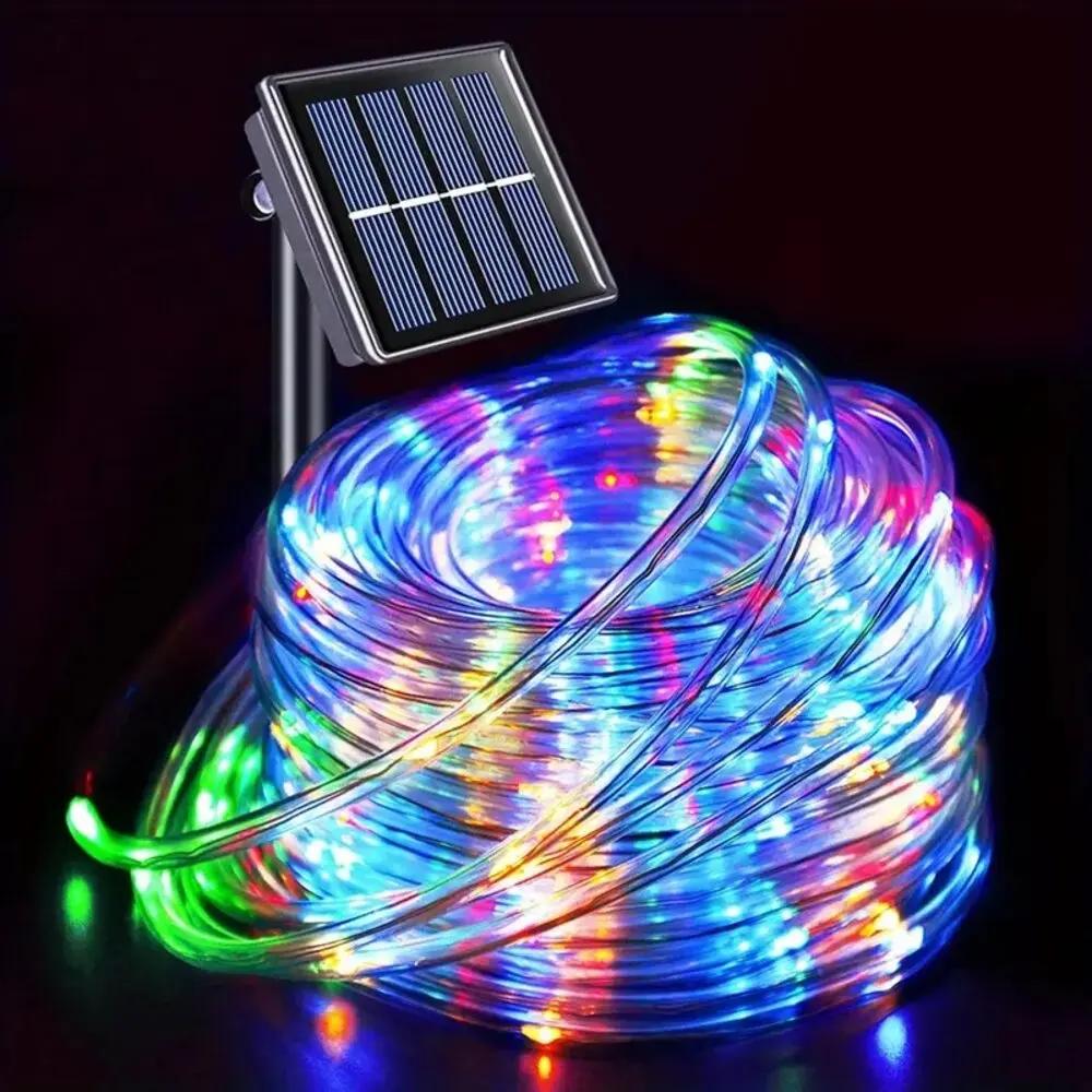 300LED Solar Rope Strip Light Outdoor Waterproof Fairy Light Strings Christmas Decor for Garden Lawn Tree Yard Fence Pathway