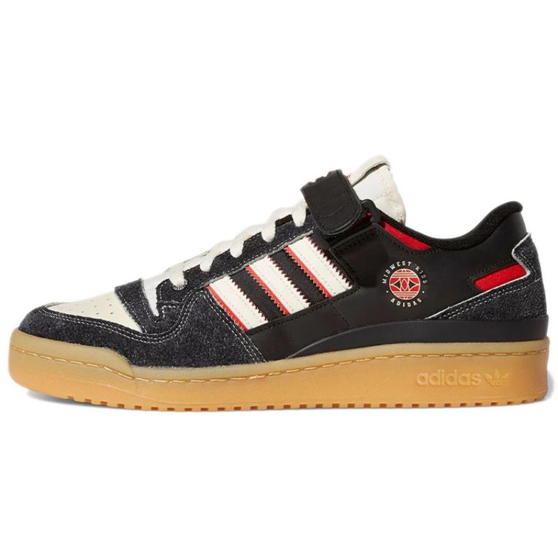 adidas Оригинальные кроссовки Originals Forum Low Midwest для детей, черные с резиновой подошвой, GW0035