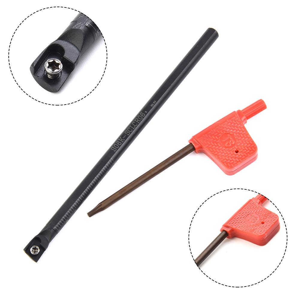 6/7/8/10mm SCLCR06 Lathe Tool Bar CCMT060204-HM Insert Tool