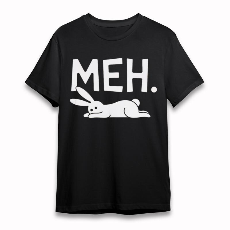 Women's Soft Classic T-Shirt Mens Womens Tees Top MEH Rabbit Graphic 100% Cotton Unisex Plus Size Tee