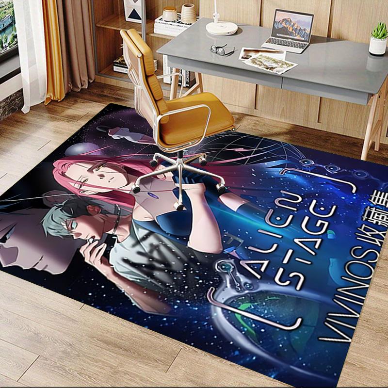 1pc Alien Stage Vivinos Collection Carpet for Playroom Bedroom Living Room Sofa Home Decor,kids Game Area Rug Non-slip Floor Mat Y73024