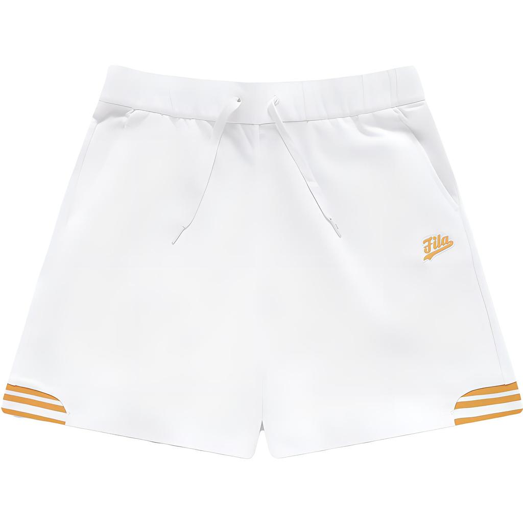 Fila Fusion Серия бейсбола Простые удобные вязаные повседневные шорты Женские шорты Белые T11W332601FWT