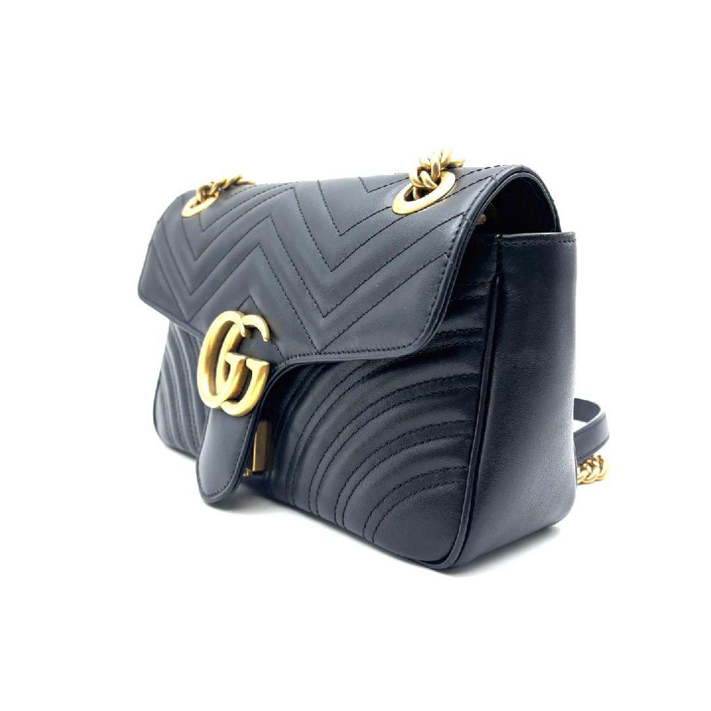 [Pre-Owned] Gucci GG Marmont Small Matelassé Shoulder Bag 'Black' - Very Good #1I5NVWR