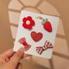 5pcs No Hurt BB Clips Set Printed Toddler Hair Bows Chic Children Hairpins  Kid Hair Accessories