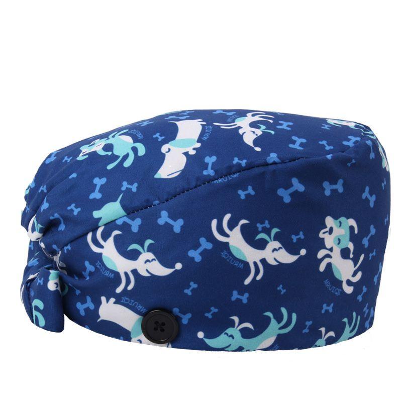 Удобная хлопковая хирургическая шапочка с влагопоглощающей регулируемой посадкой