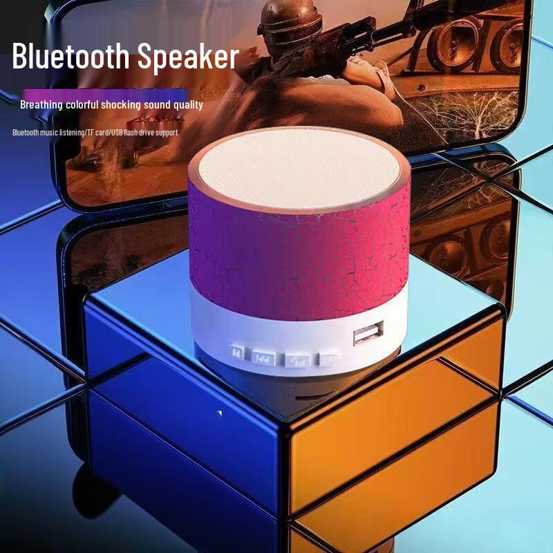 Мини Bluetooth LED Динамик с трещинами: Портативный квадратный сабвуфер со слотом для карты и долгим сроком службы батареи.
