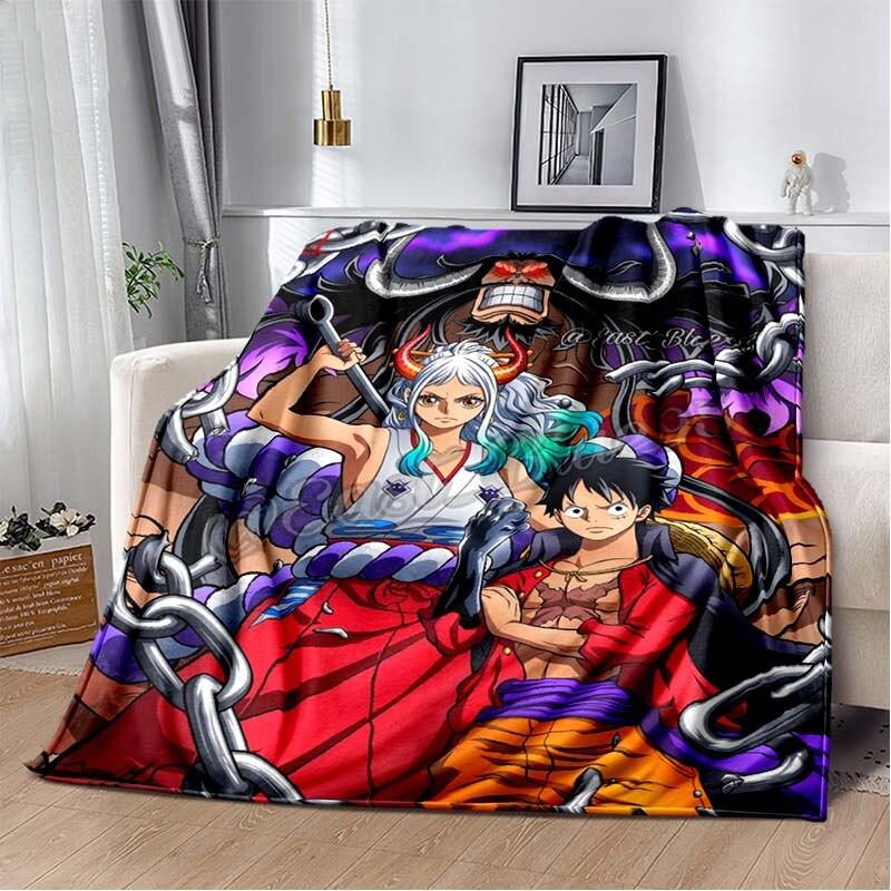 Anime One Piece 3D Printed Art Fleece Blanket for Beds Hiking Picnic Thick Quilt Fashionable Bedspread Fleece Throw Blanket