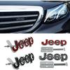 Metal Front Grille Emblem Logo Badge Decals for Jeep Grand Cherokee Ranegade Patriot Wrangler Copass Trail Hawk Rubicon Liberty