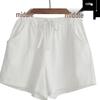 Women's Wide-Leg Cotton Linen Shorts: Trendy Spring/Summer Casual Bermudas for Sports or Home.