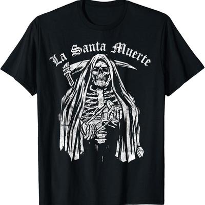 Новая Лимитированная Футболка La Santa Muerte Сделано в США S 5XL