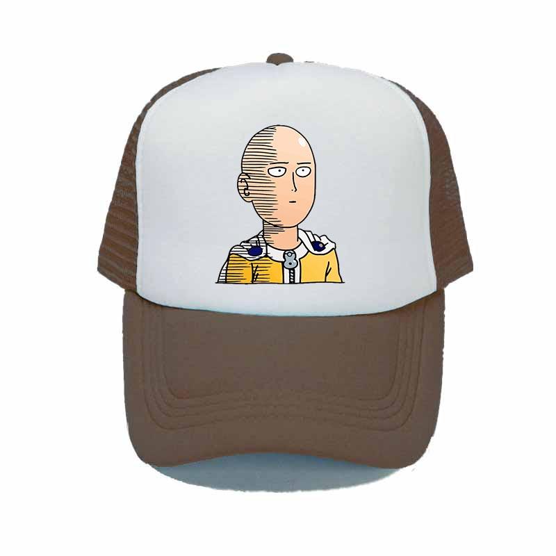 One Punch Man Mesh Dad Hat Japanese Anime Fans Casual Bone Gorras Cap For Women Unisex Webcomic Bald Hero Baseball Cap YY316