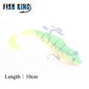 FishKing1/21pcs Lead Jig Soft Lure For Pike Muskie Bass Minnow Lure Length 8CM 10CM Weight 8.5G 21.5G