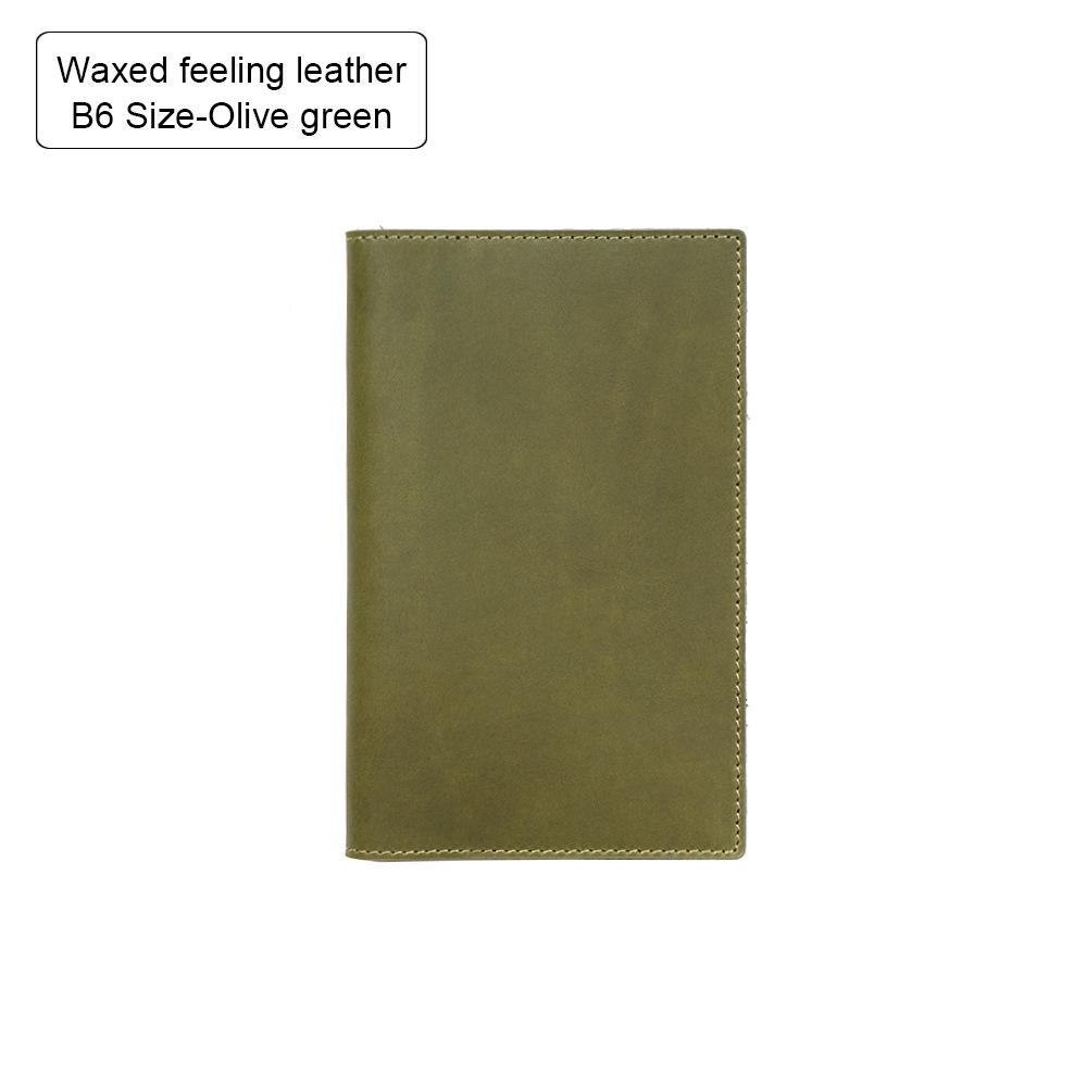 100% Genuine Leather Cover A5A6B6 Sketchbook Planner with Grid Blank Insert Retro Notebooks and Journals Diary Cover Stationery