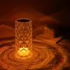 1PC Mini Colorful Touch Crystal Atmosphere USB Powered Bedside Table Lamp Rose Petal Lamp Bedroom Decorative Night Lamp