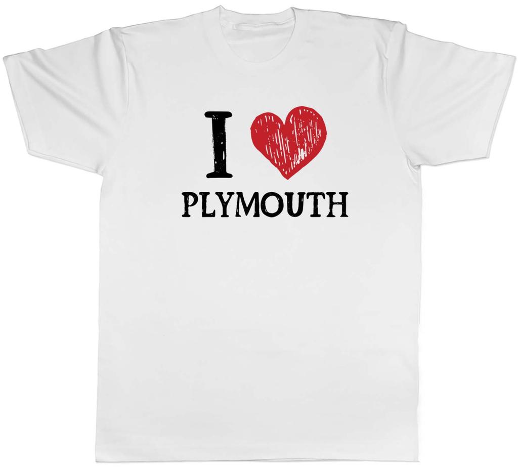 I Love Plymouth Unisexs TShirt Britains Ocean City Waterfront Tee Gift