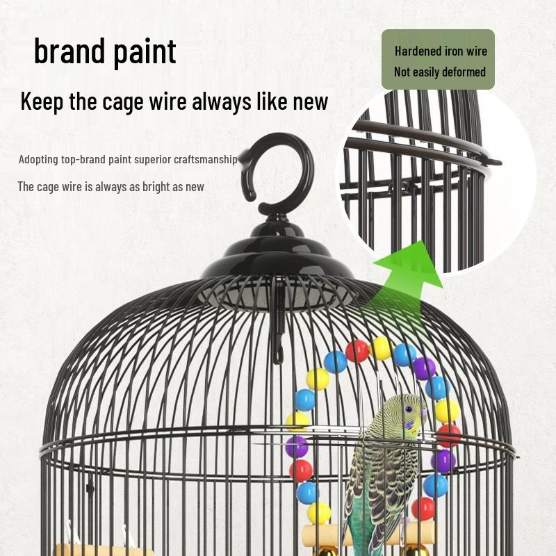 Роскошный круглый металлический набор клеток для попугаев, волнистых попугайчиков, корелл и майны