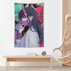 Тканое полотно 'Самурай в стиле Vaporwave, Аниме-девушка'  Унисекс Настенный Декор для Спальни  Гостиной