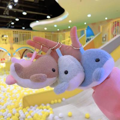 Плюшевый брелок-дельфин: Милая мультяшная подвеска в виде морского животного для девочек