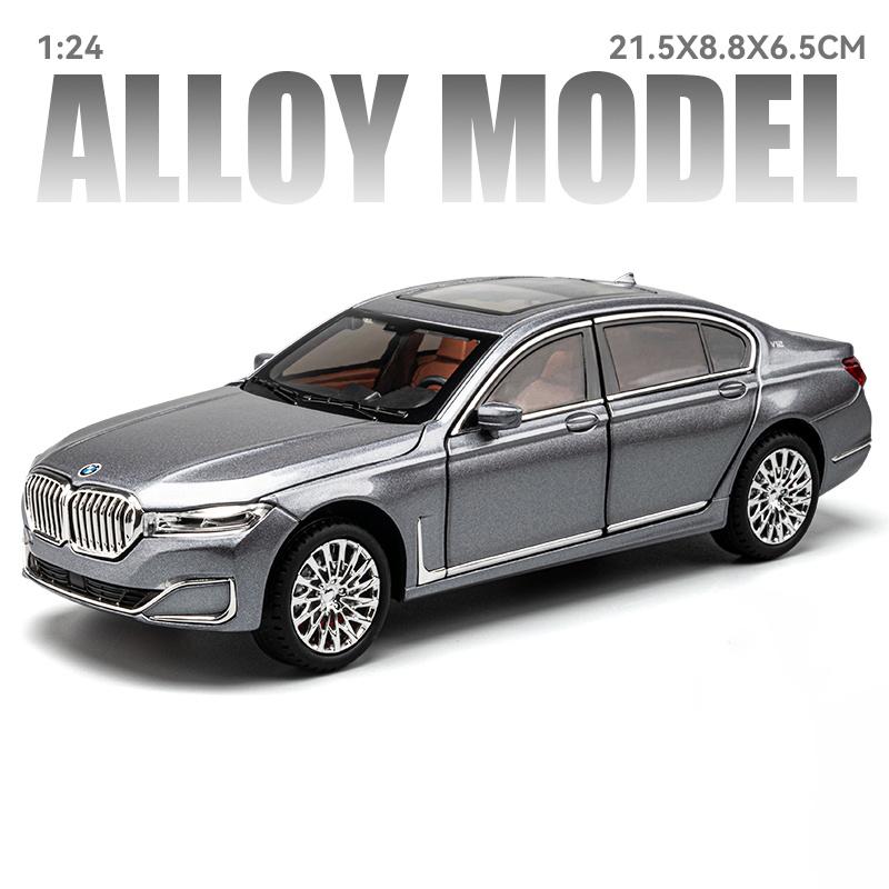 1:24 BMW 760LI 530LI I5M60 Миниатюрная литая игрушечная машинка Модель транспортного средства Домашний декор и украшения для рабочего стола компьютера Праздничный подарок