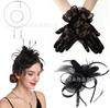 European and American Bride Retro Mesh Top Hat Headgear Feather Flower Headgear Hat Holder Hairpin Hair Accessories Head Flower