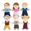 25cm Sweet Family Hand Puppet Dolls Early Education Learning Stuffed Plush Toys Cospaly Hand Finger Puppets for Children Gifts