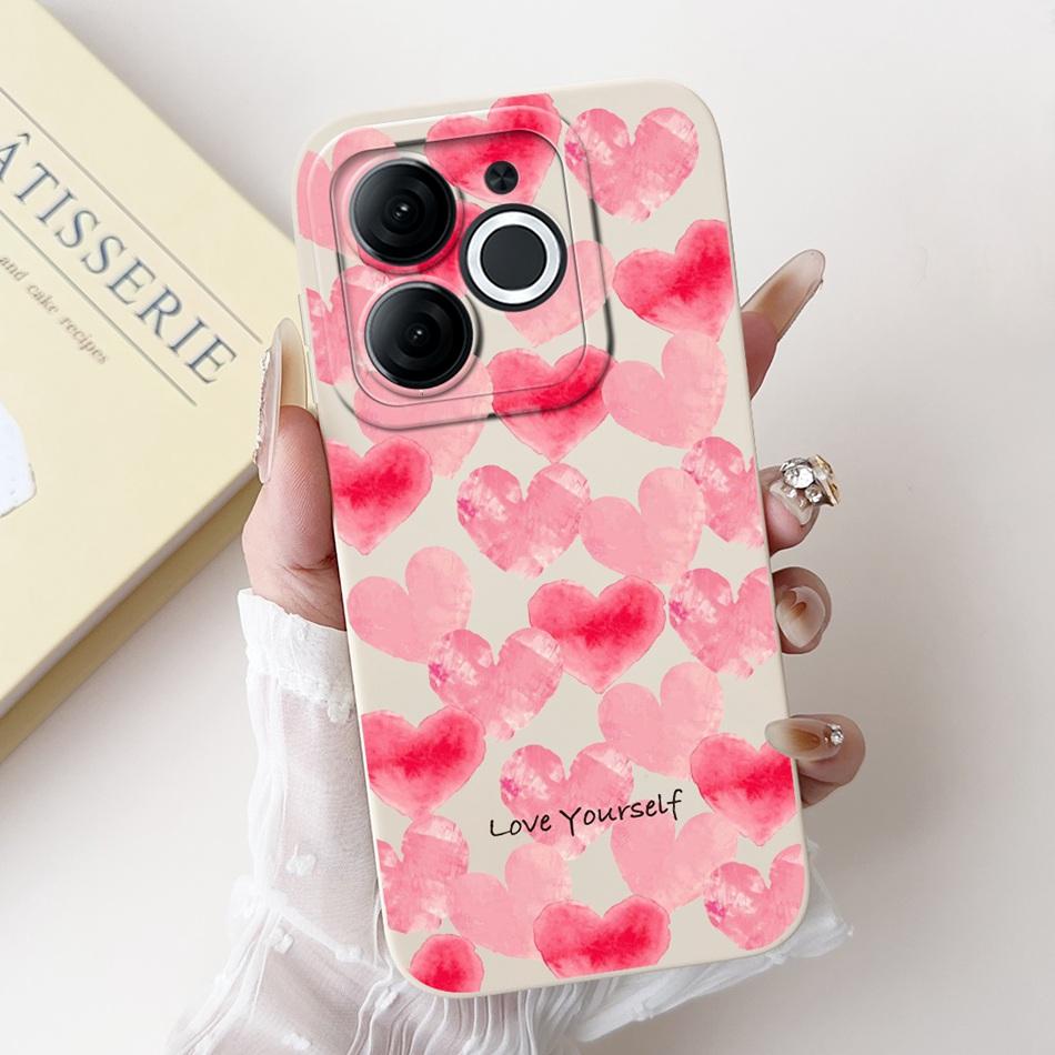 For Itel A80 Beautiful Bow Rose Painting Phone Case For Itel A80 A671L A671LC Shockproof Soft Silicone Cases